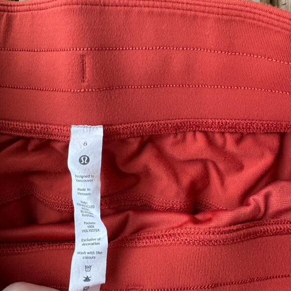 Lululemon Ready To Rulu High Rise Crop Pants Joggers Red Rock 6 orange red - Picture 8 of 10